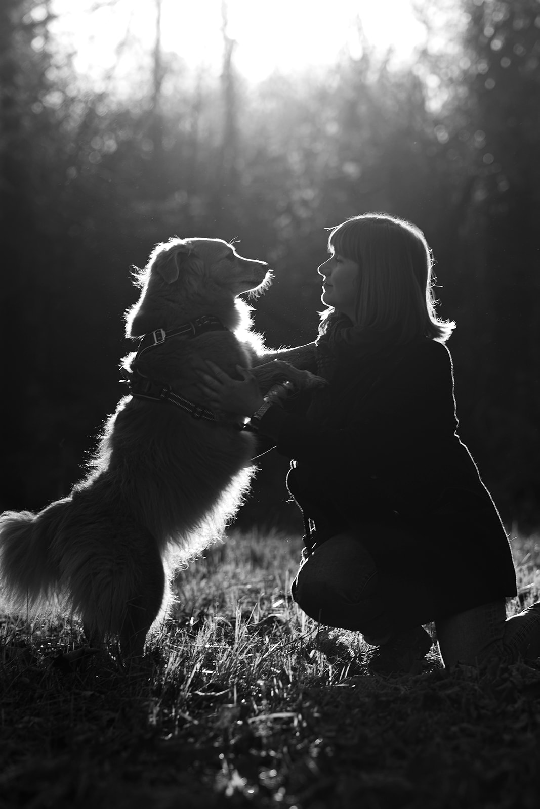 Portrait femme et son chien